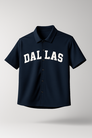 Baseball inspired Dallas Button Down